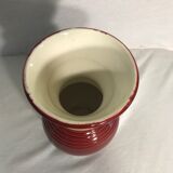 Old Vase Vallauris ceramic red & gold Decoration 70s Vintage