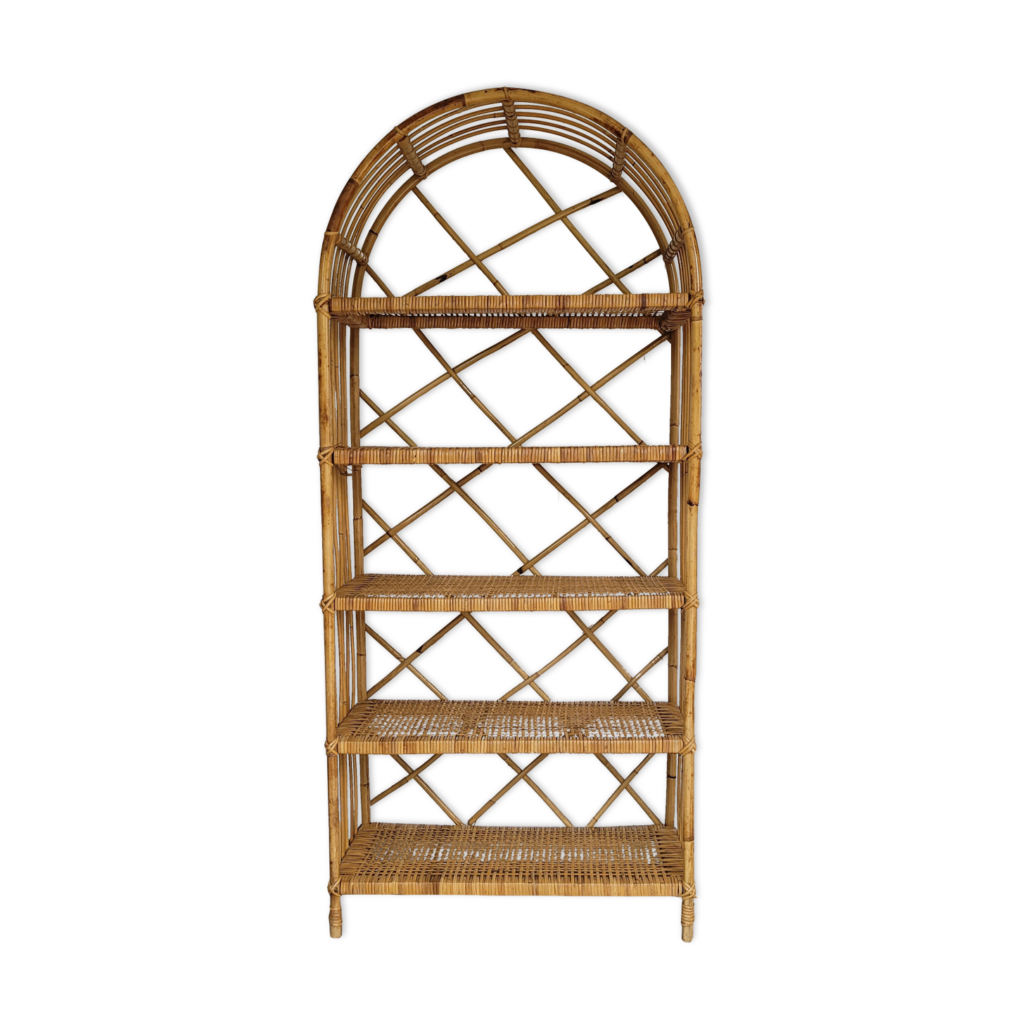 Rattan shelves