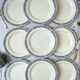 9 vintage flat plates iron earth salins model "castellane"