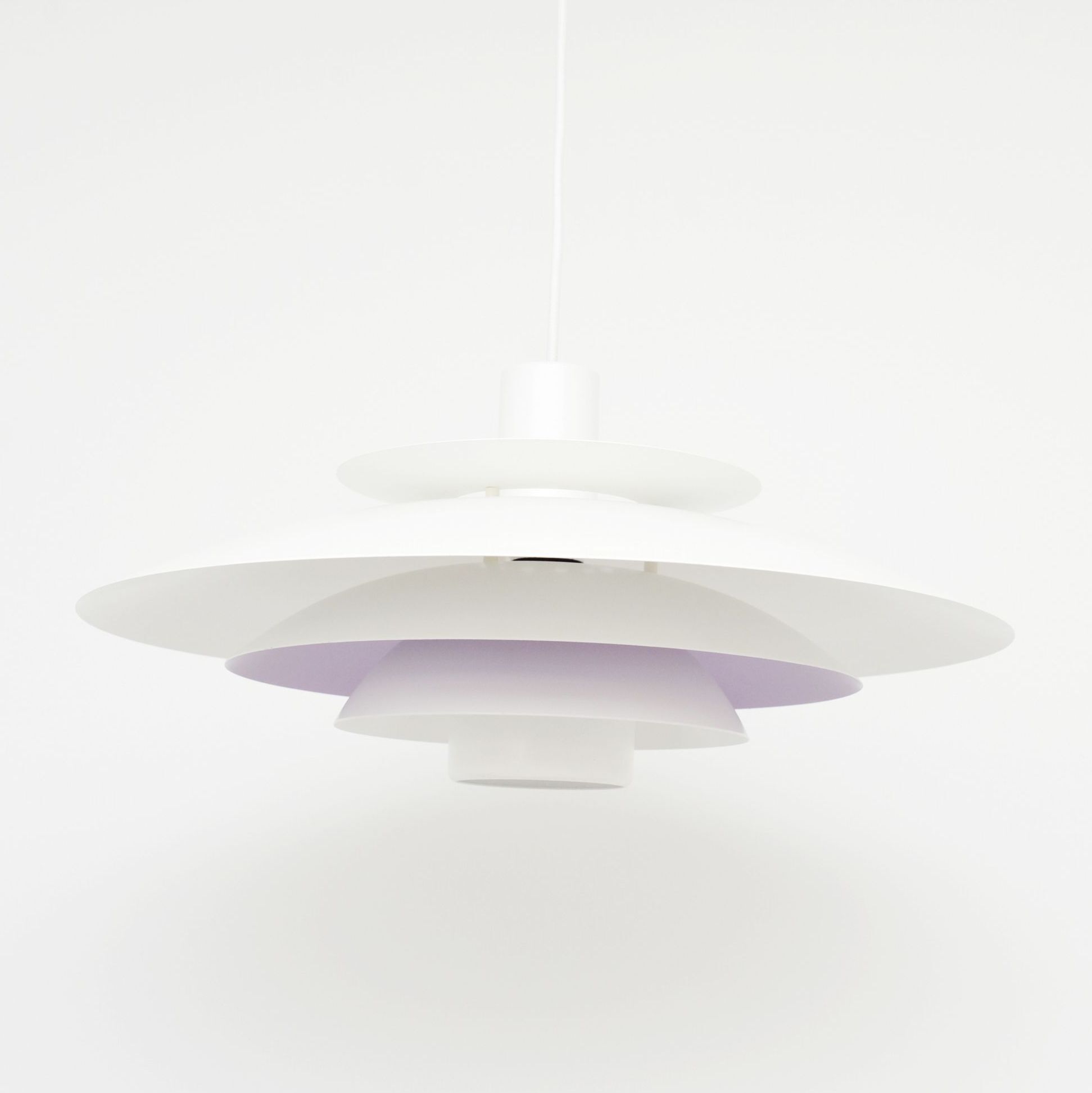 White Scandinavian Form Light lamp, 1970s