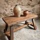 19th Century French Oak Farmhouse Bench - Handcrafted Rustic Work Table