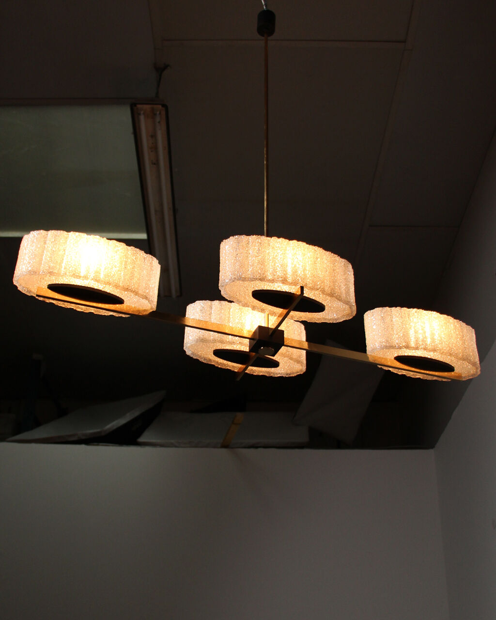 Pendant chandelier 1960 Arlus