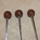3 condiment cutlery 1970 Eloi Pernet stainless steel and wood