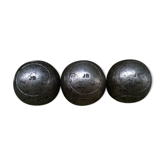 Jeu de trois boules de pétanque  "JB Pétanque"