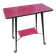table d'appoint à roulette - skaï rouge - vintage