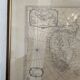 Vintage framed map of Guadeloupe