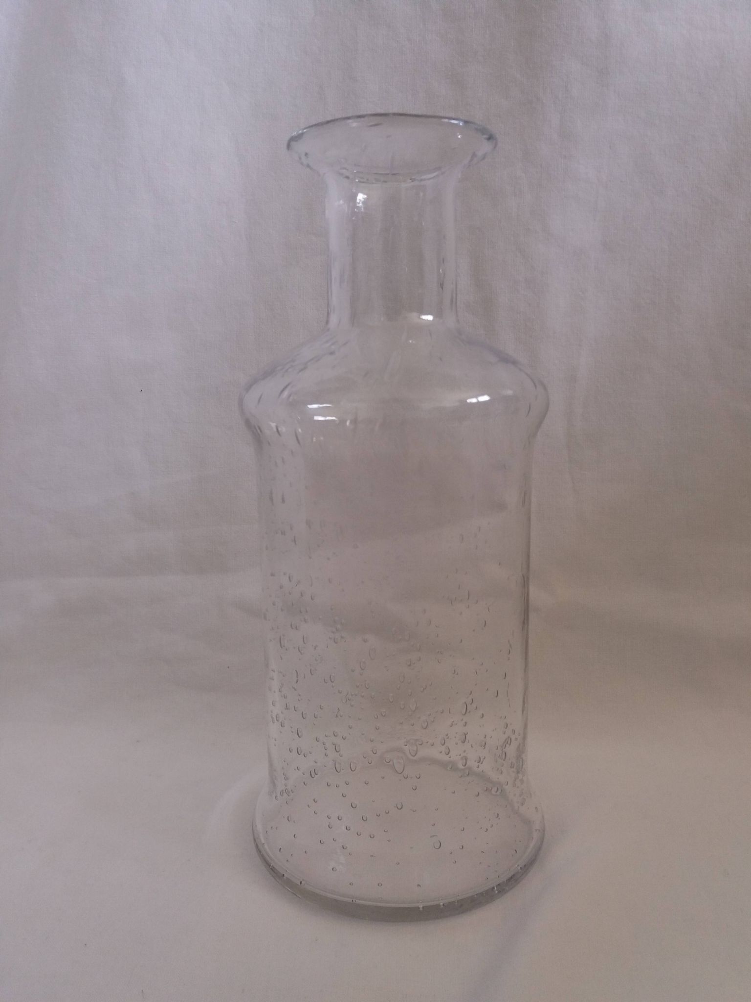 Bouteille vase carafe en verre bullé