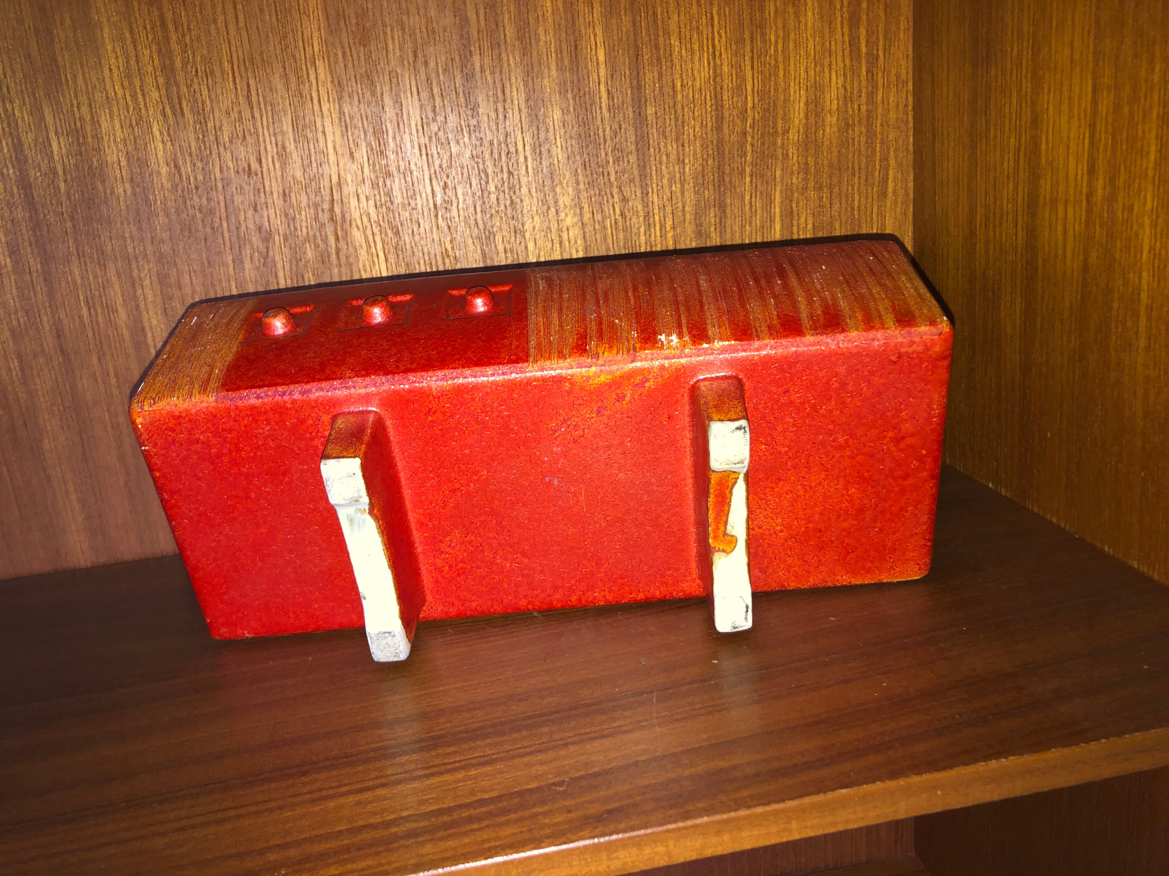 Scandinavian ceramics 1960 red