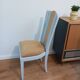 Pair of vintage 1930s chairs in wood and velvet (Art Deco style)