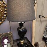 Lacquered wood lamp style Napoleon III