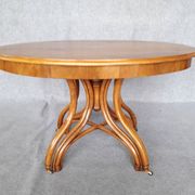 Extending table with vintage bentwood base from the end of the 19th century