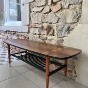 Table basse style scandinave 2 niveaux années 60