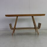 Table basse en bouleau de conception hollandaise par Wilhelm Lutjens pour Den Boer Gouda