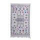 Tapis bohème blanc marocain 112x195 cm