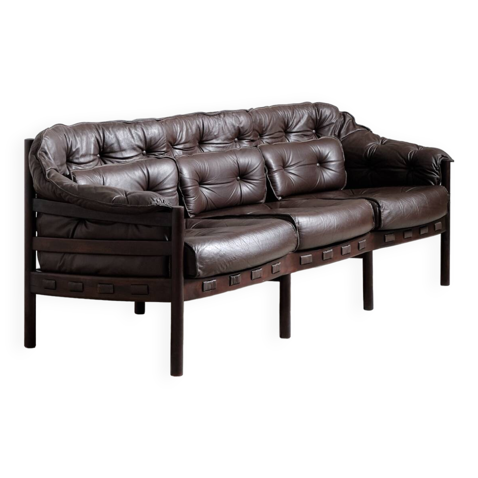 Canapé en cuir par Arne Norell pour Coja, Suède, années 1970