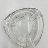Triangular glass ashtray