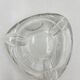 Triangular glass ashtray