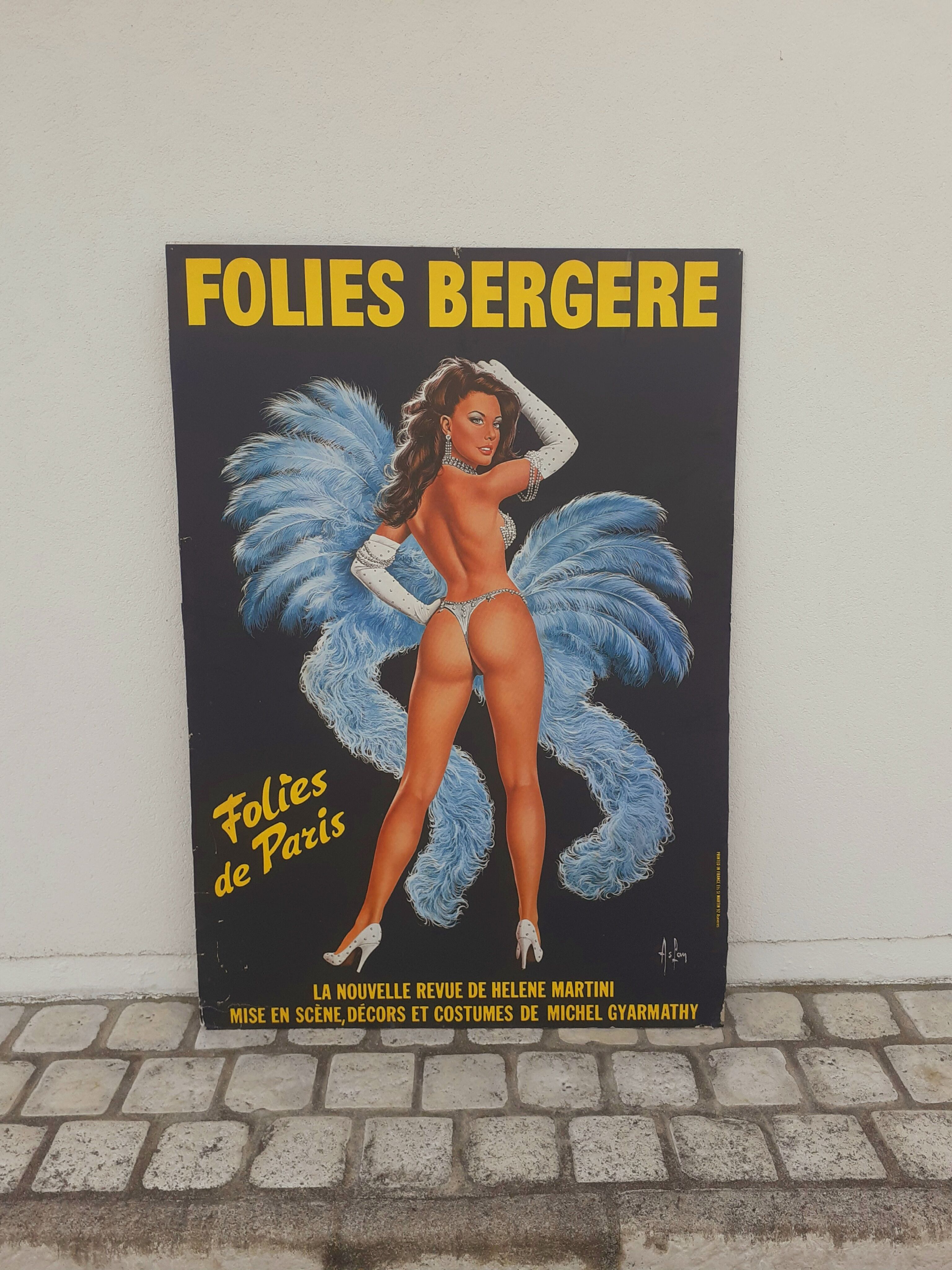 Poster for the Folies Bergère from 1974 illustrated by Aslan