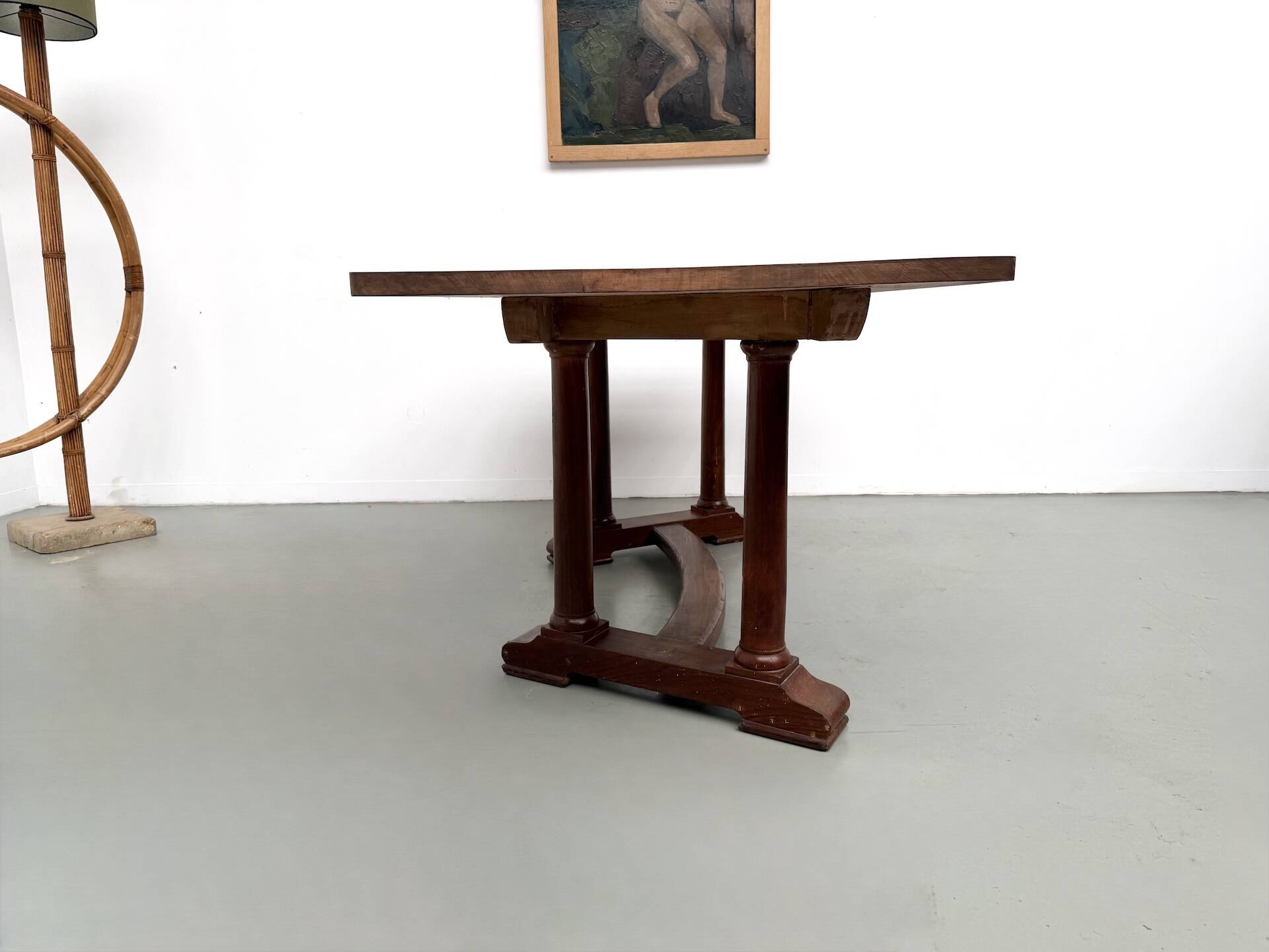 Art Deco dining table or desk in oak and beech – 1930s