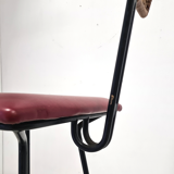 Mid century metal and rattan bar stool by Maria Witzemann for Erwin Behr, Germany 1950s