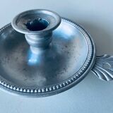 Old aluminum candle holder
