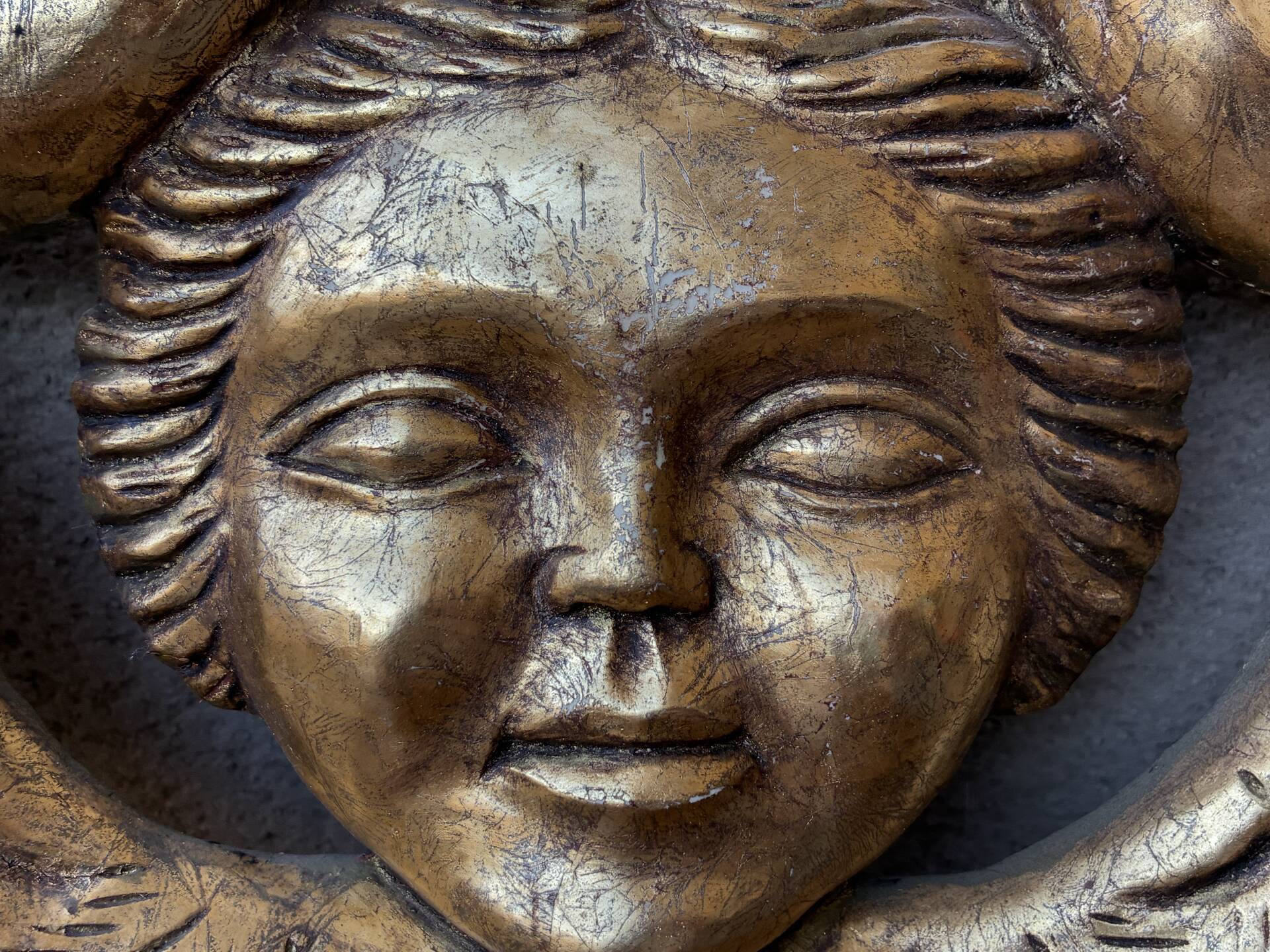 Italian bas-relief cherub