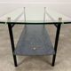 1950s coffee table in metal and glass