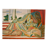 Huile sur toile « la lectrice »