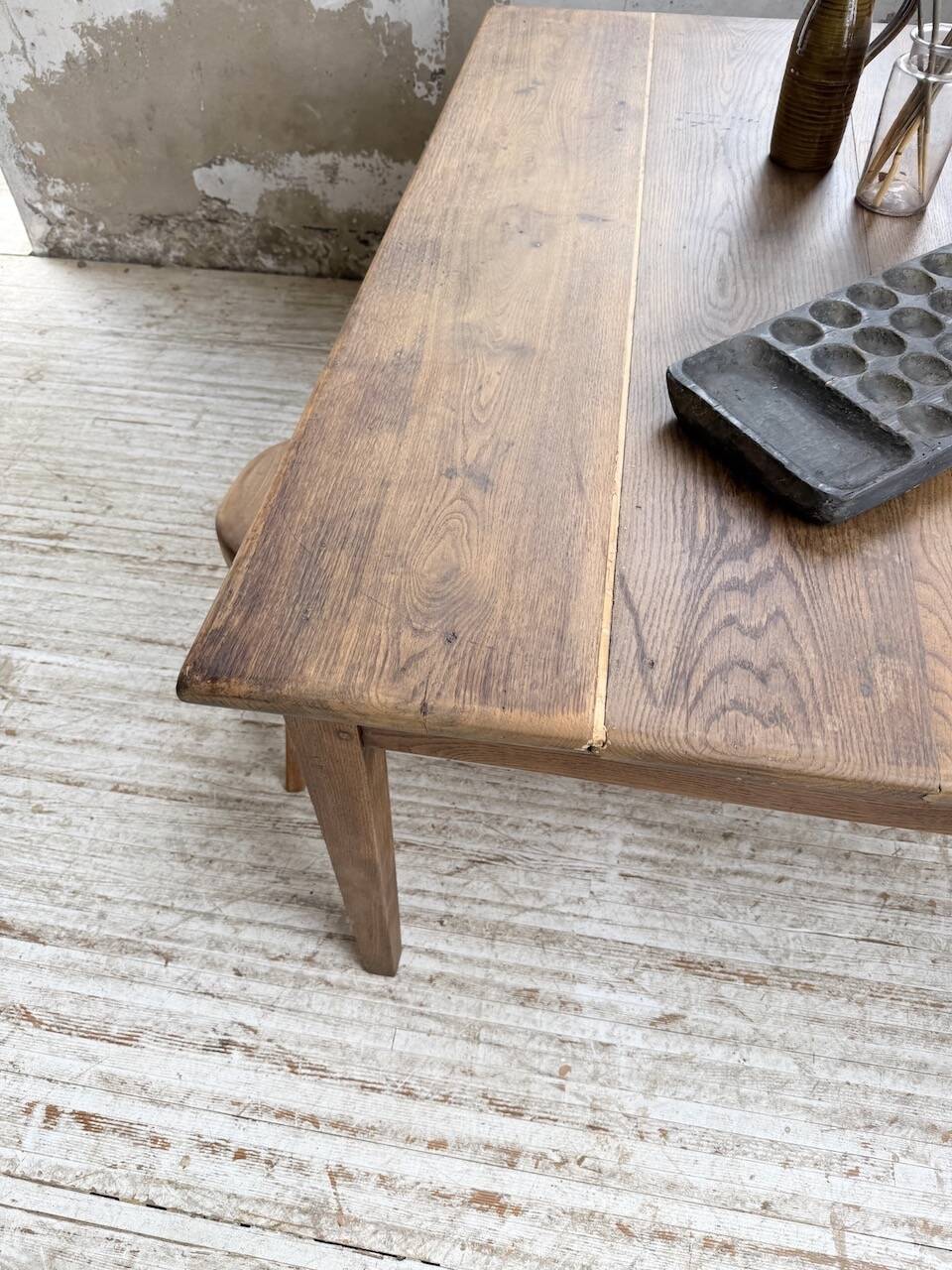 Large “square” oak farmhouse table 1950