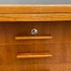 Bauhaus Walnut Writing Desk with Red Top