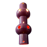 Suspension vintage en céramique rose violette West Germany