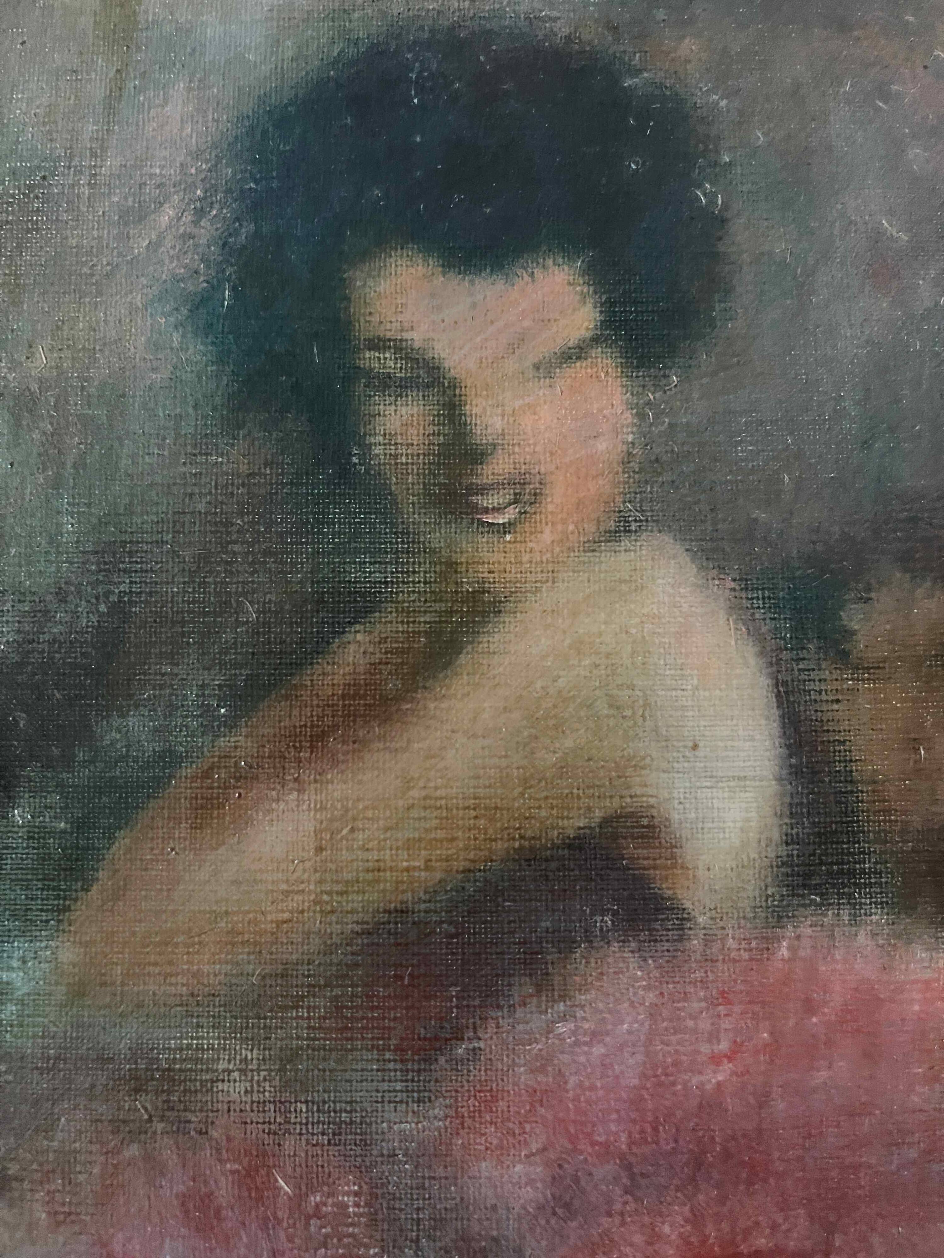 HST/P painting "Flamenco Dancer" signed (to be deciphered)