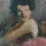 Tableau HST/P "Danseuse de Flamenco" signé (à déchiffrer)