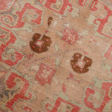 5x9 pale red & tan beige vintage rug 146x279cm