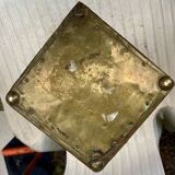 Embossed metal vase by alfred daguet, 1900 art nouveau period