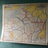 Geographic vintage France duplex channels map