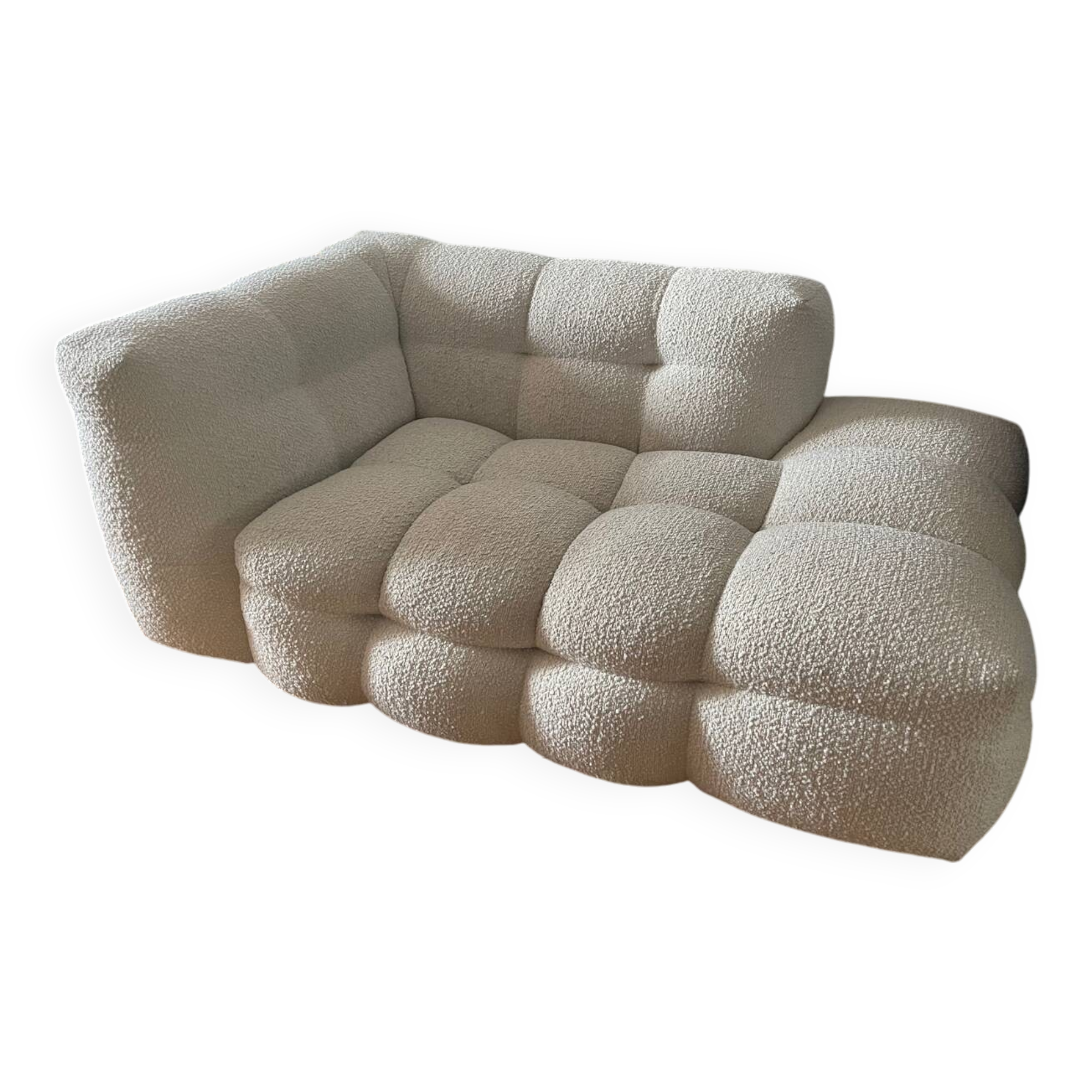 Ecru chaise longue sofa