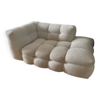 Ecru chaise longue sofa