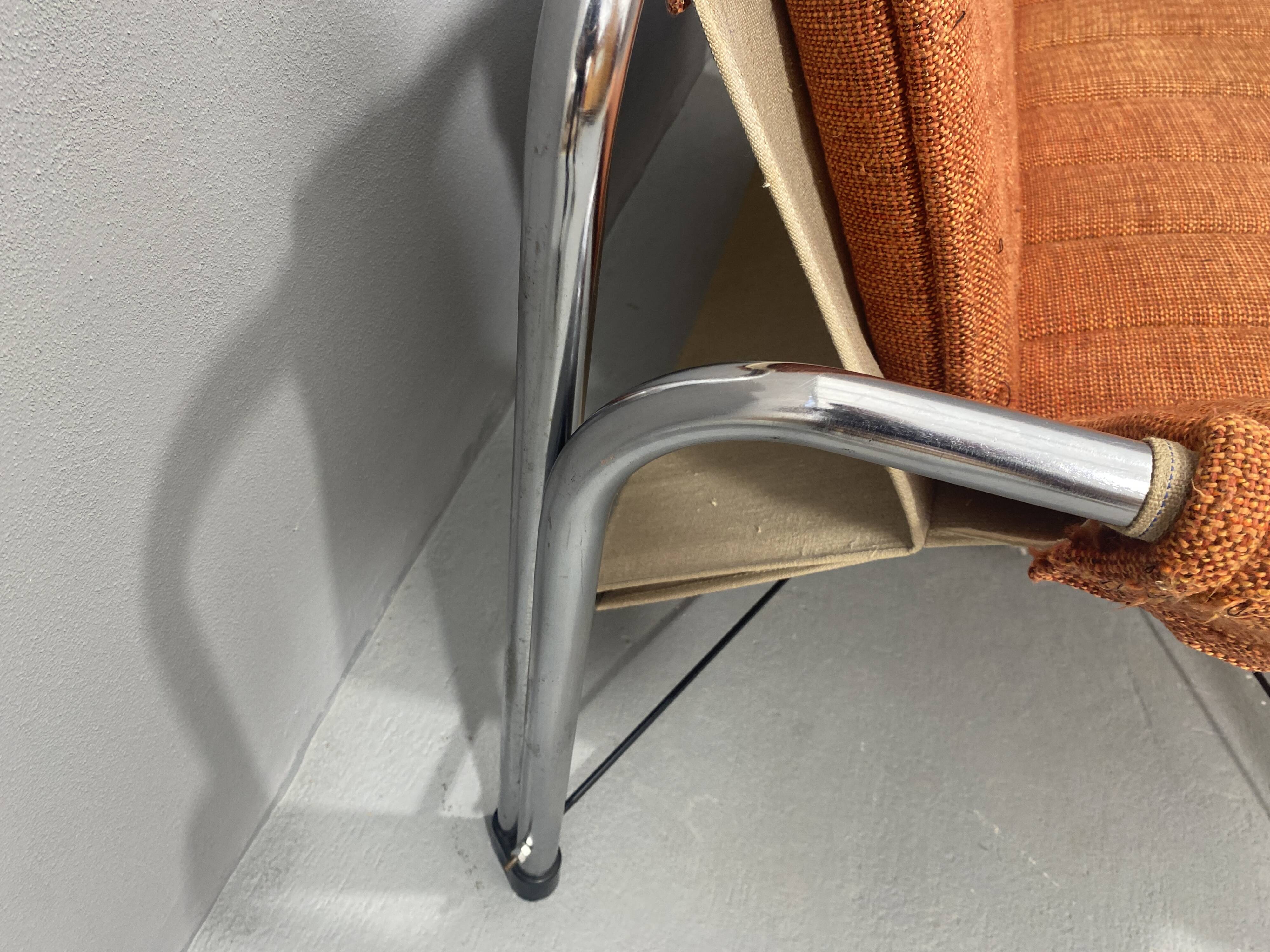 Chromed functionalist sofa by Viliam Chlebo, 1970´s, Czechoslovakia