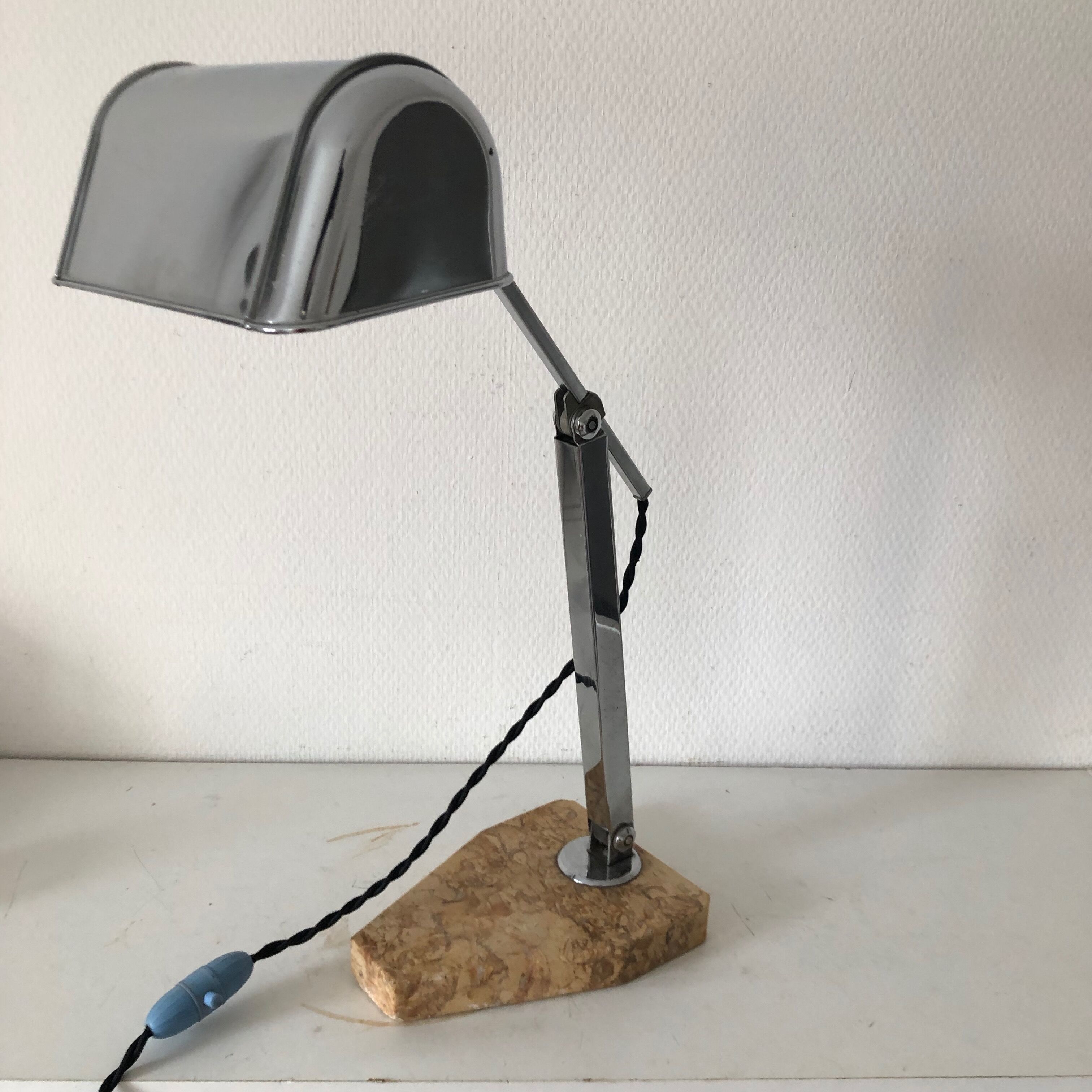 French marble vintage lamp, 1930