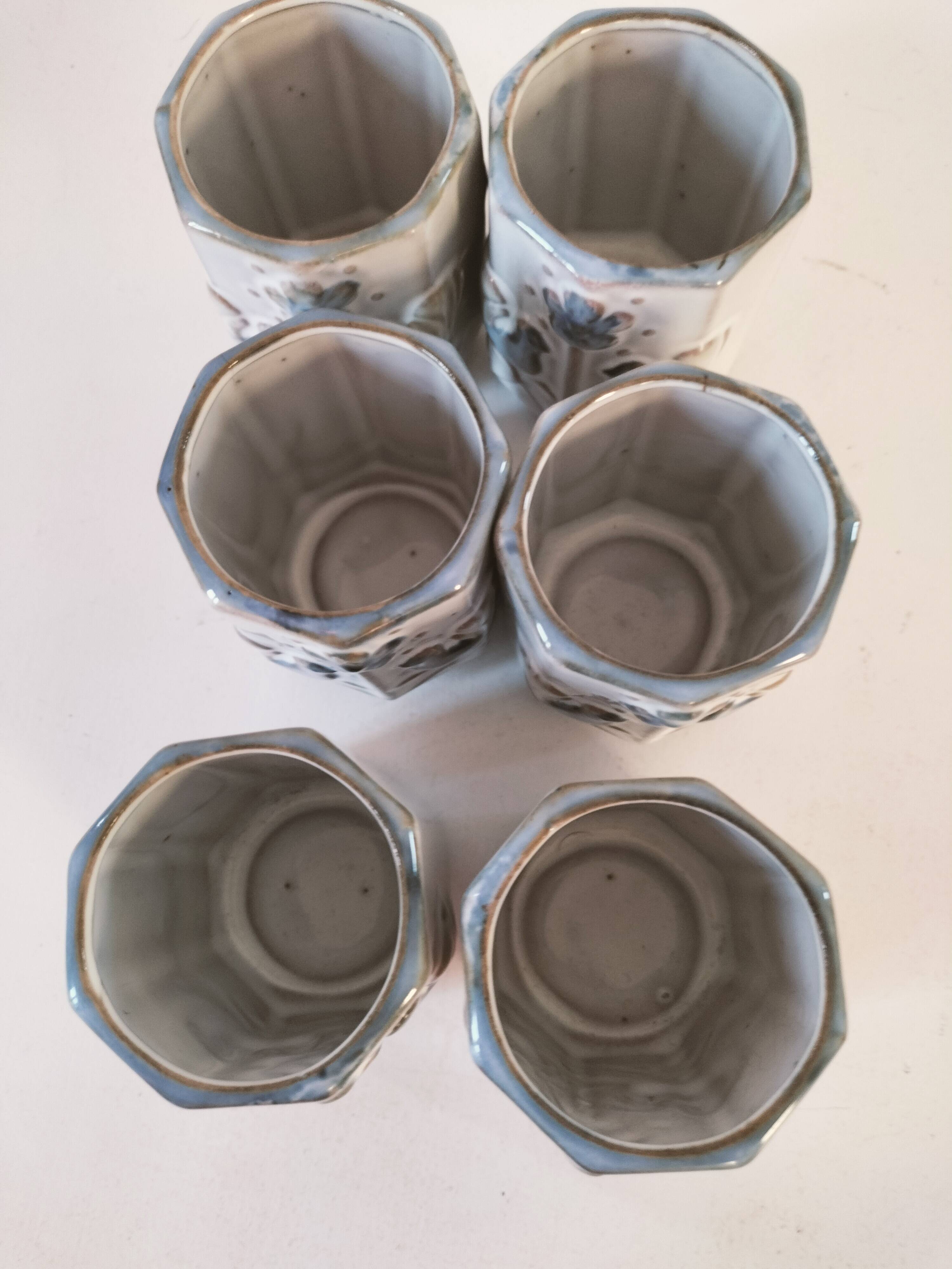 Set of 6 small vintage ceramic cups - Hygge & Lagom spirit