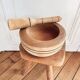 Mortier et pilon en bois vintage