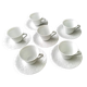 6 Tasses à café en porcelaine de Limoges