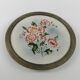 Art Nouveau tray, silver-plated brass, white porcelain, Austria, early 20th century