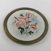 Art Nouveau tray, silver-plated brass, white porcelain, Austria, early 20th century