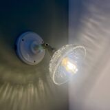 Vintage chiseled glass lampshade wall light - tableware collection -
