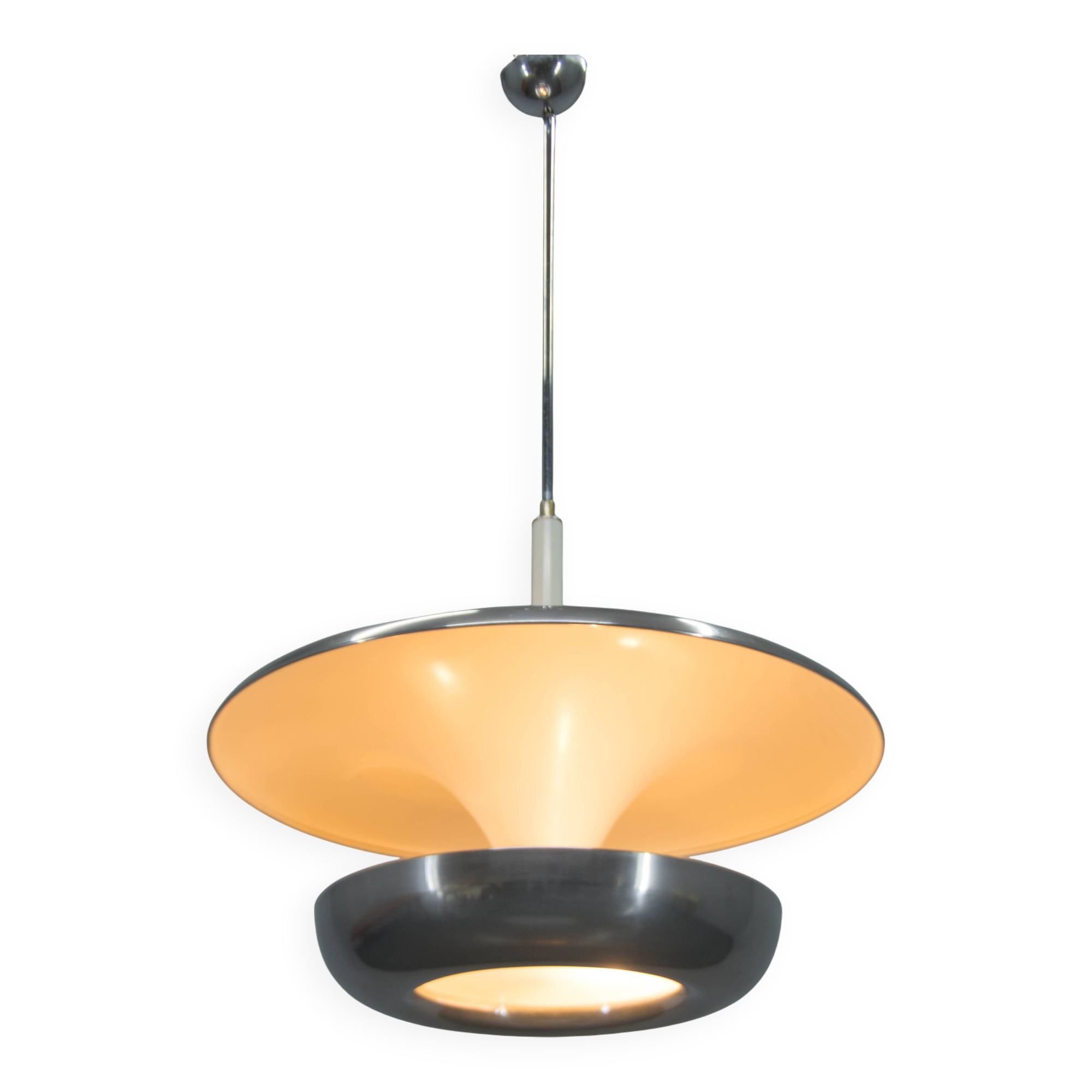 Grand lustre Bauhaus de Franta Anyz pour IAS, années 1920, restauré