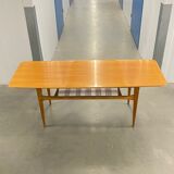 Lacquered wooden table from the 60s with revised door