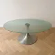Frosted glass and metal coffee table, 1970s.