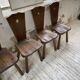 Chaises chêne massif chapo savoyarde art populaire
